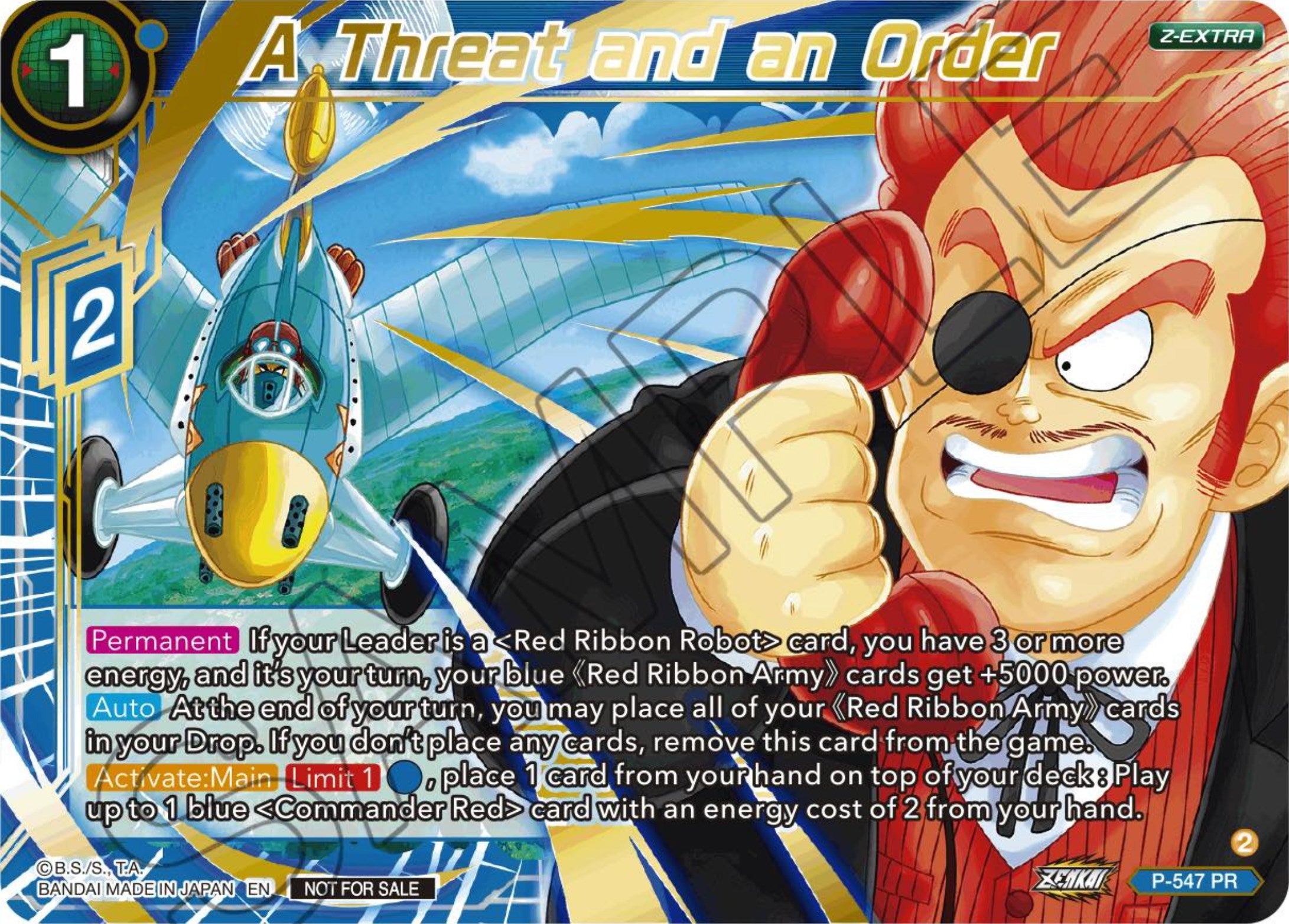 A Threat and an Order (Championship Z Extra Card Pack 2023) (Gold-Stamped) (P-547) [Tournament Promotion Cards] | Sanctuary Gaming