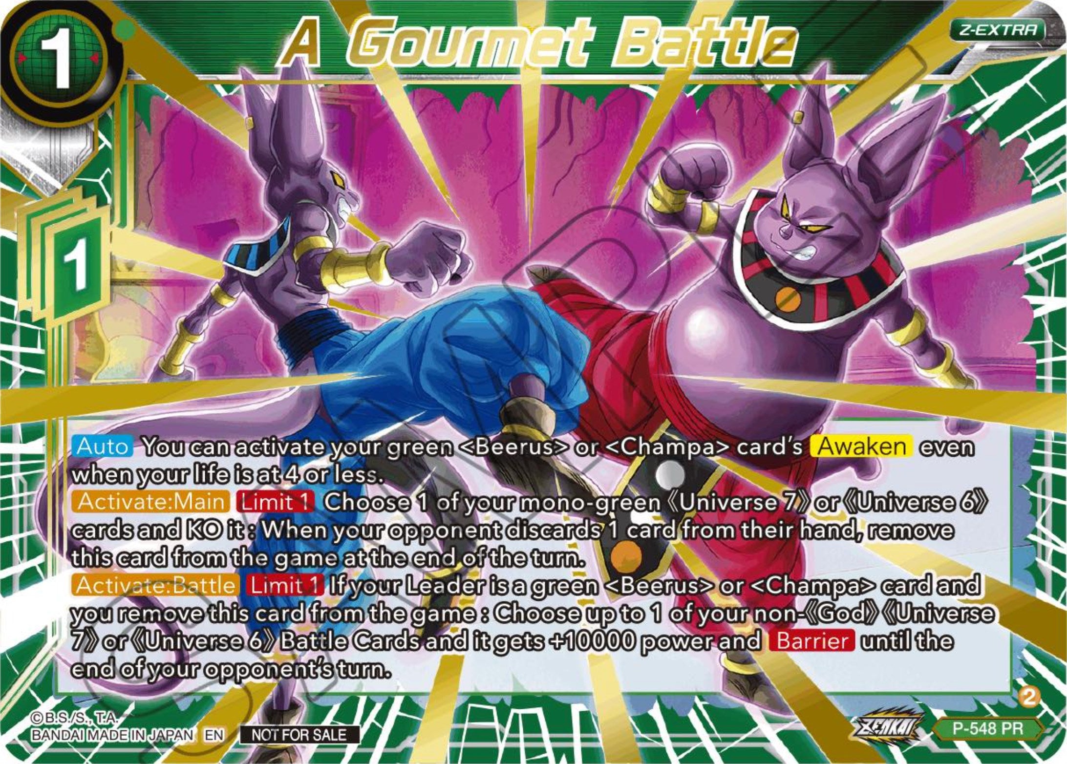 A Gourmet Battle (Championship Z Extra Card Pack 2023) (P-548) [Tournament Promotion Cards] | Sanctuary Gaming