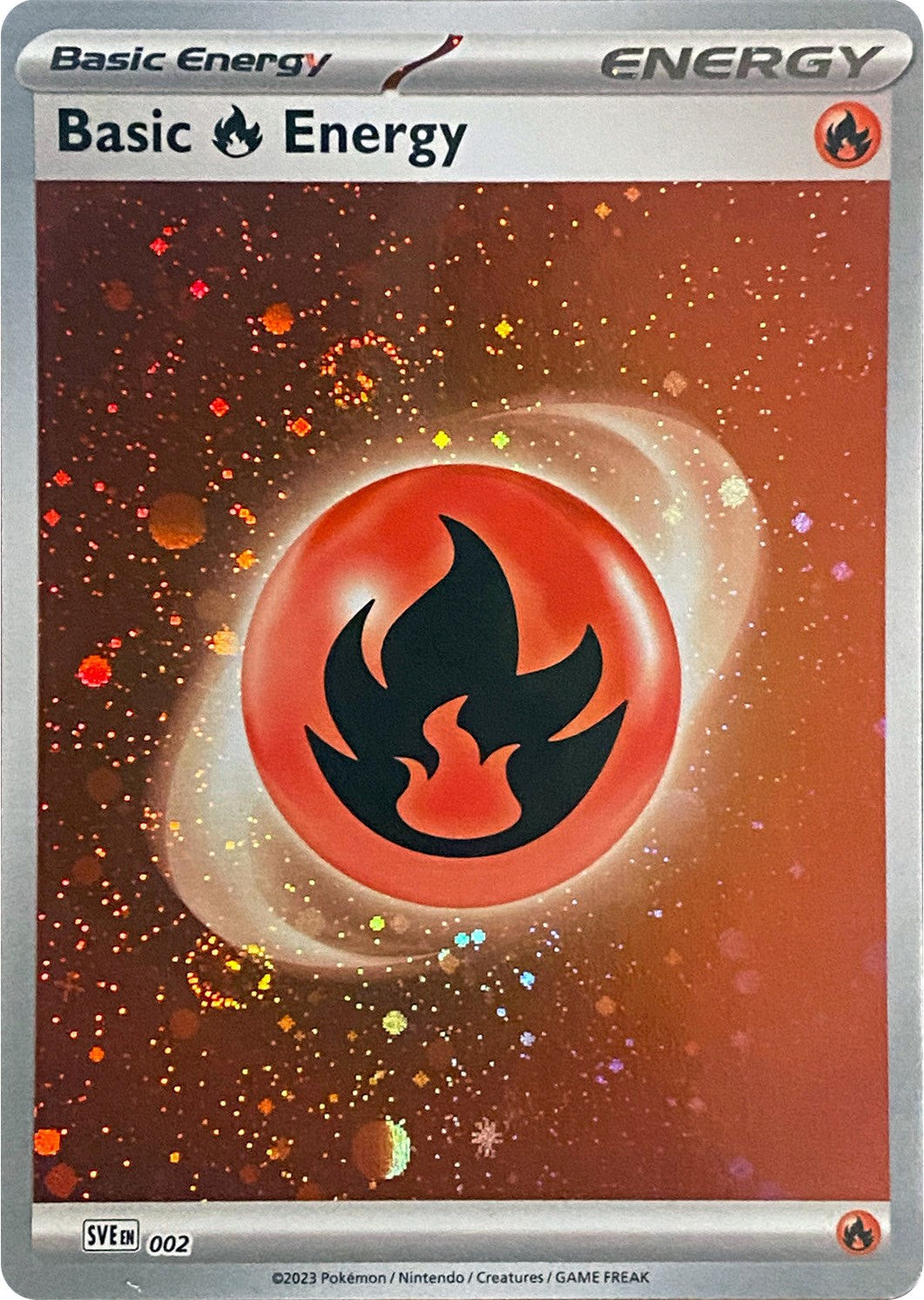 Basic Fire Energy (002) (Cosmos Holo) [Scarlet & Violet: Base Set] | Sanctuary Gaming