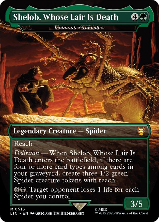 Shelob, Whose Lair Is Death - Ishkanah, Grafwidow (Borderless) [The Lord of the Rings: Tales of Middle-Earth Commander] | Sanctuary Gaming