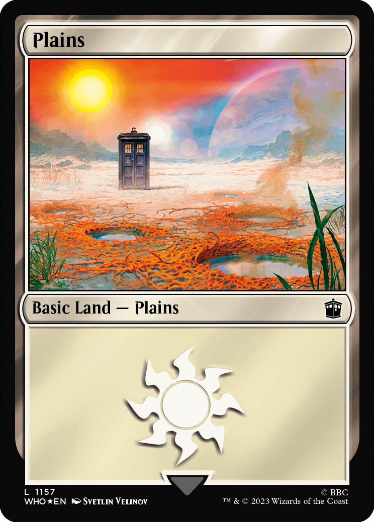 Plains (1157) (Surge Foil) [Doctor Who] | Sanctuary Gaming