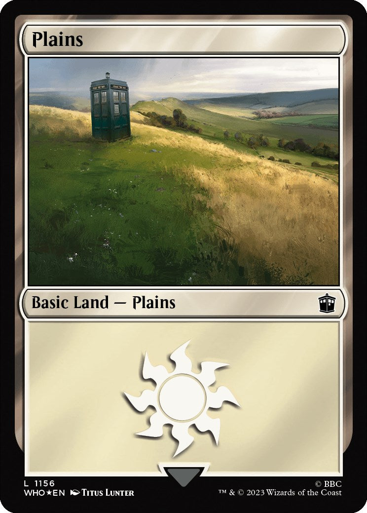 Plains (1156) (Surge Foil) [Doctor Who] | Sanctuary Gaming