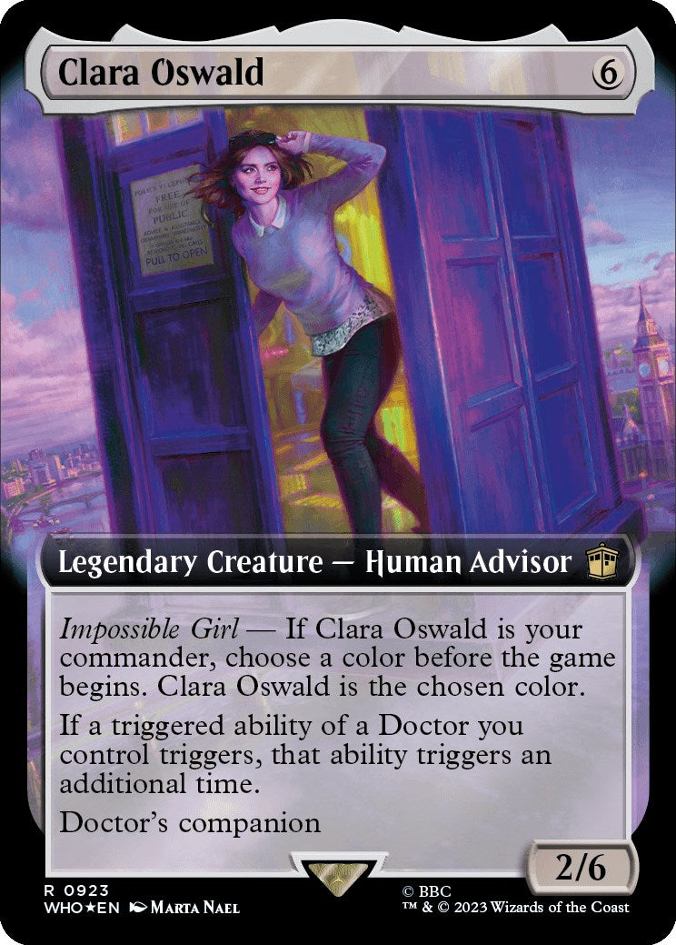 Clara Oswald (Extended Art) (Surge Foil) [Doctor Who] | Sanctuary Gaming