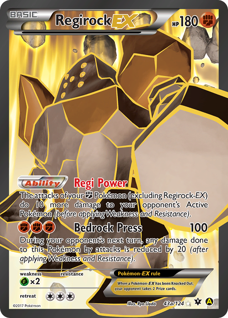 Regirock EX (43a/124) [Alternate Art Promos] | Sanctuary Gaming