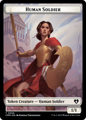 Human Soldier // Elemental (0025) Double-Sided Token [Commander Masters Tokens] | Sanctuary Gaming