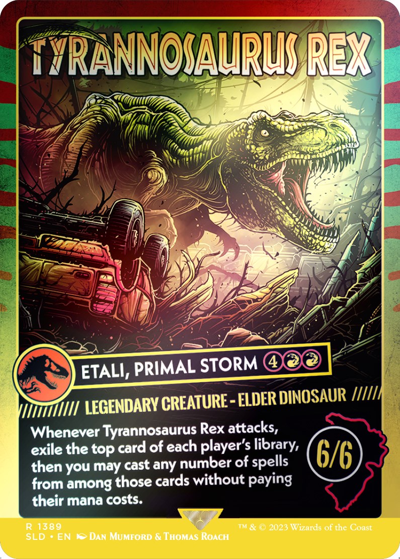 Tyrannosaurus Rex - Etali, Primal Storm (Rainbow Foil) [Secret Lair Drop Series] | Sanctuary Gaming