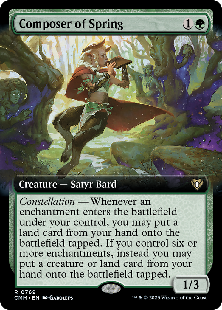 Composer of Spring (Extended Art) [Commander Masters] | Sanctuary Gaming