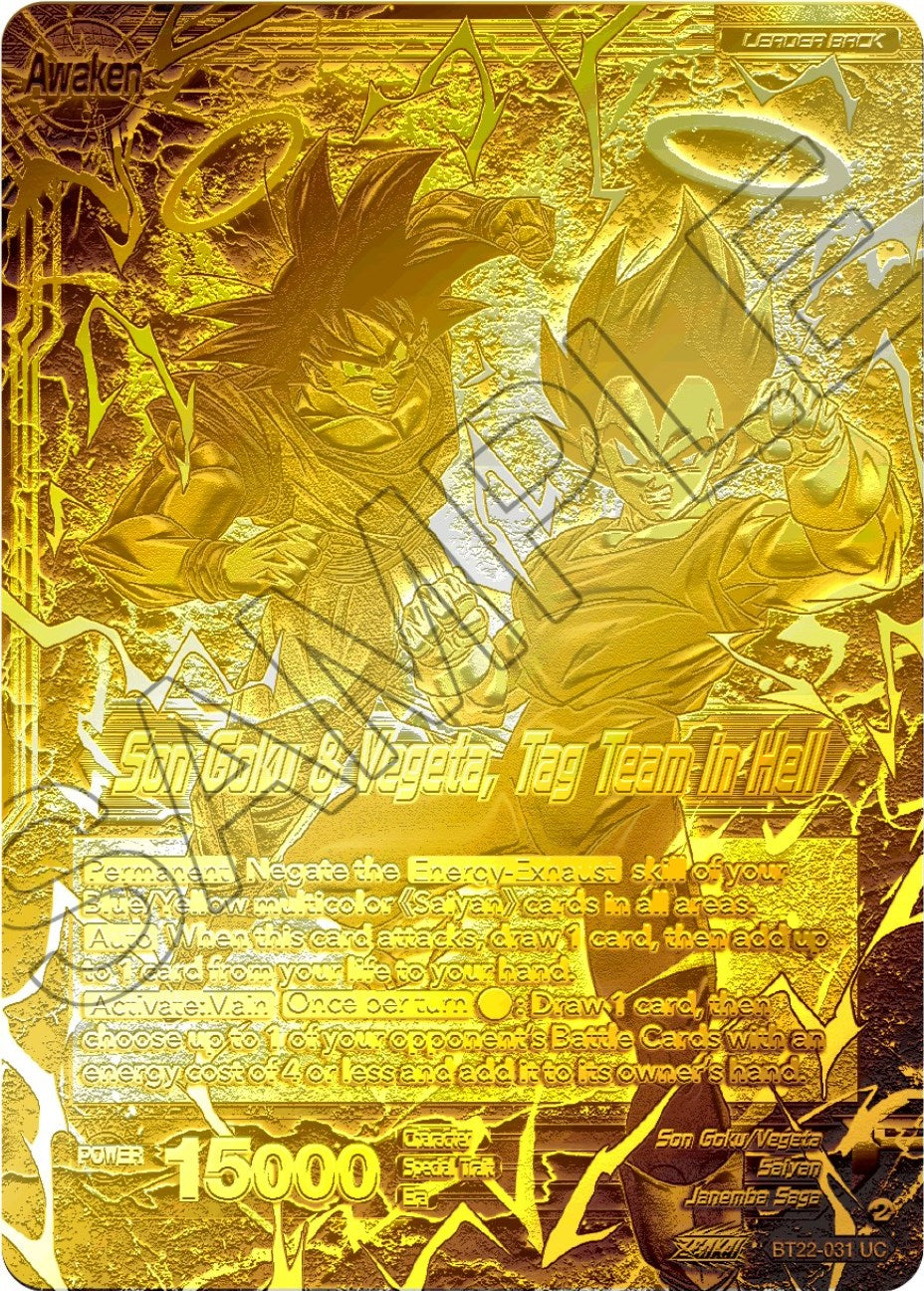 Son Goku // Son Goku & Vegeta, Tag Team in Hell (2023 Championship Finals) (Gold Metal Foil) (BT22-031) [Tournament Promotion Cards] | Sanctuary Gaming