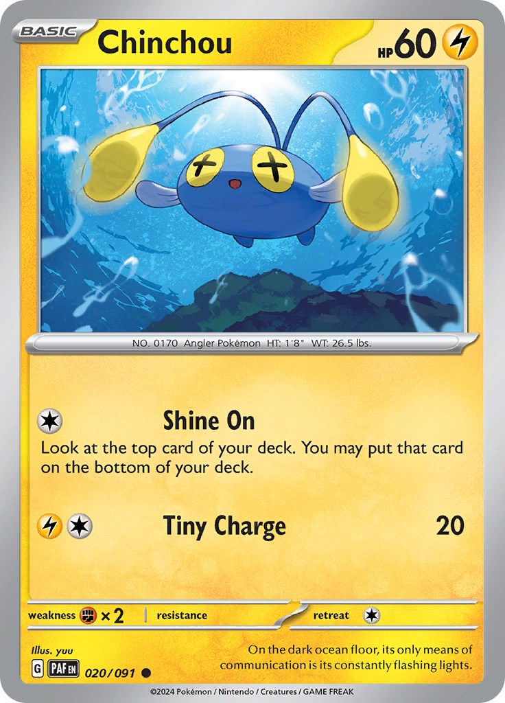 Chinchou (020/091) [Scarlet & Violet: Paldean Fates] | Sanctuary Gaming