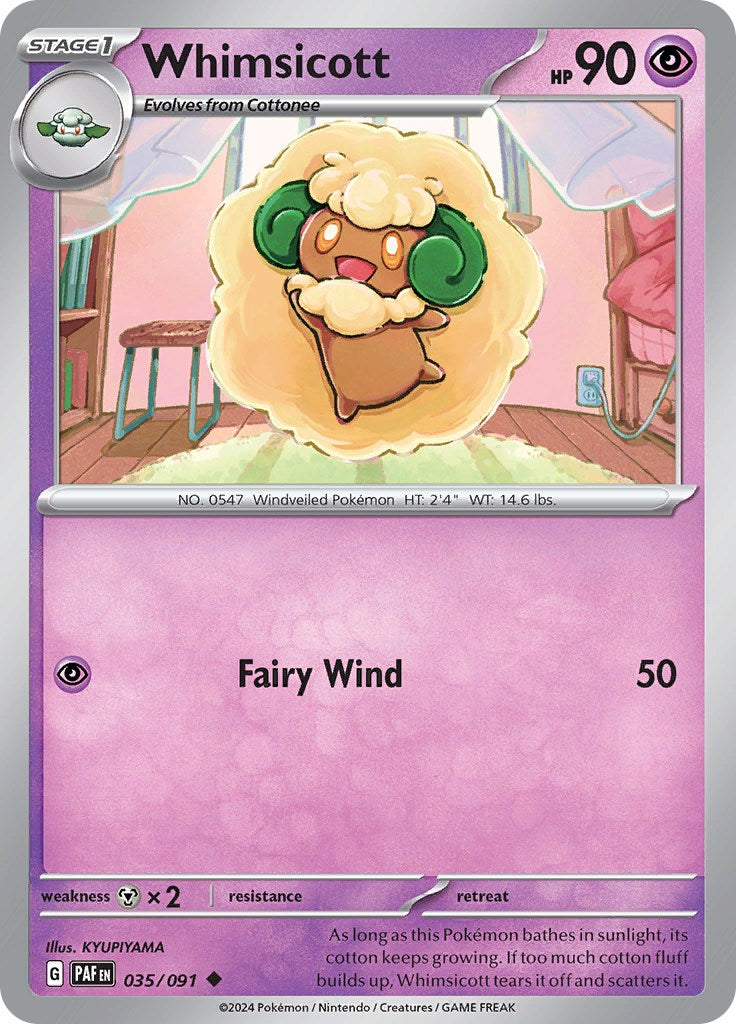 Whimsicott (035/091) [Scarlet & Violet: Paldean Fates] | Sanctuary Gaming