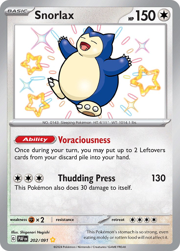 Snorlax (202/091) [Scarlet & Violet: Paldean Fates] | Sanctuary Gaming