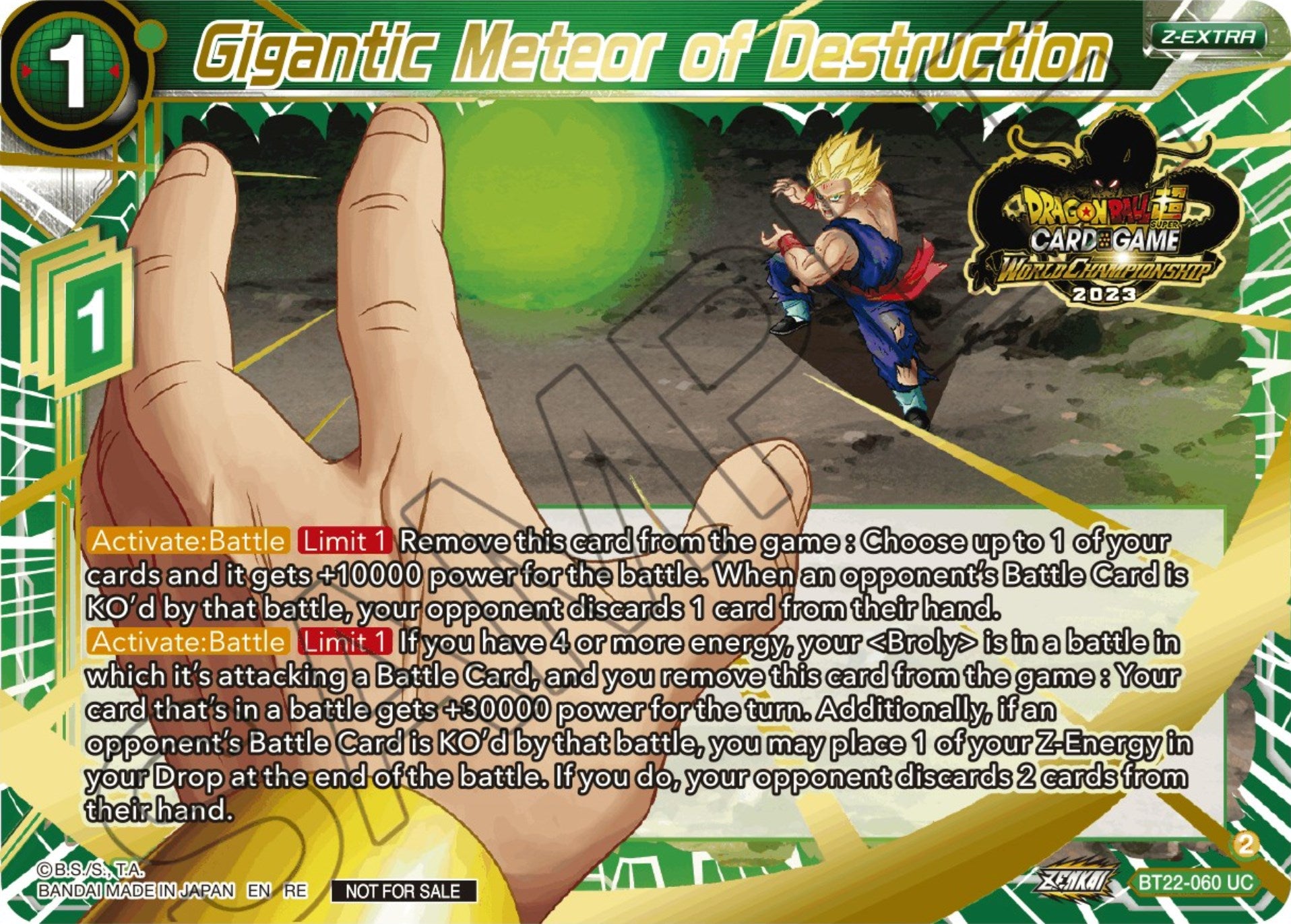 Gigantic Meteor of Destruction (2023 World Championship Z-Extra Card Set) (BT22-060) [Tournament Promotion Cards] | Sanctuary Gaming