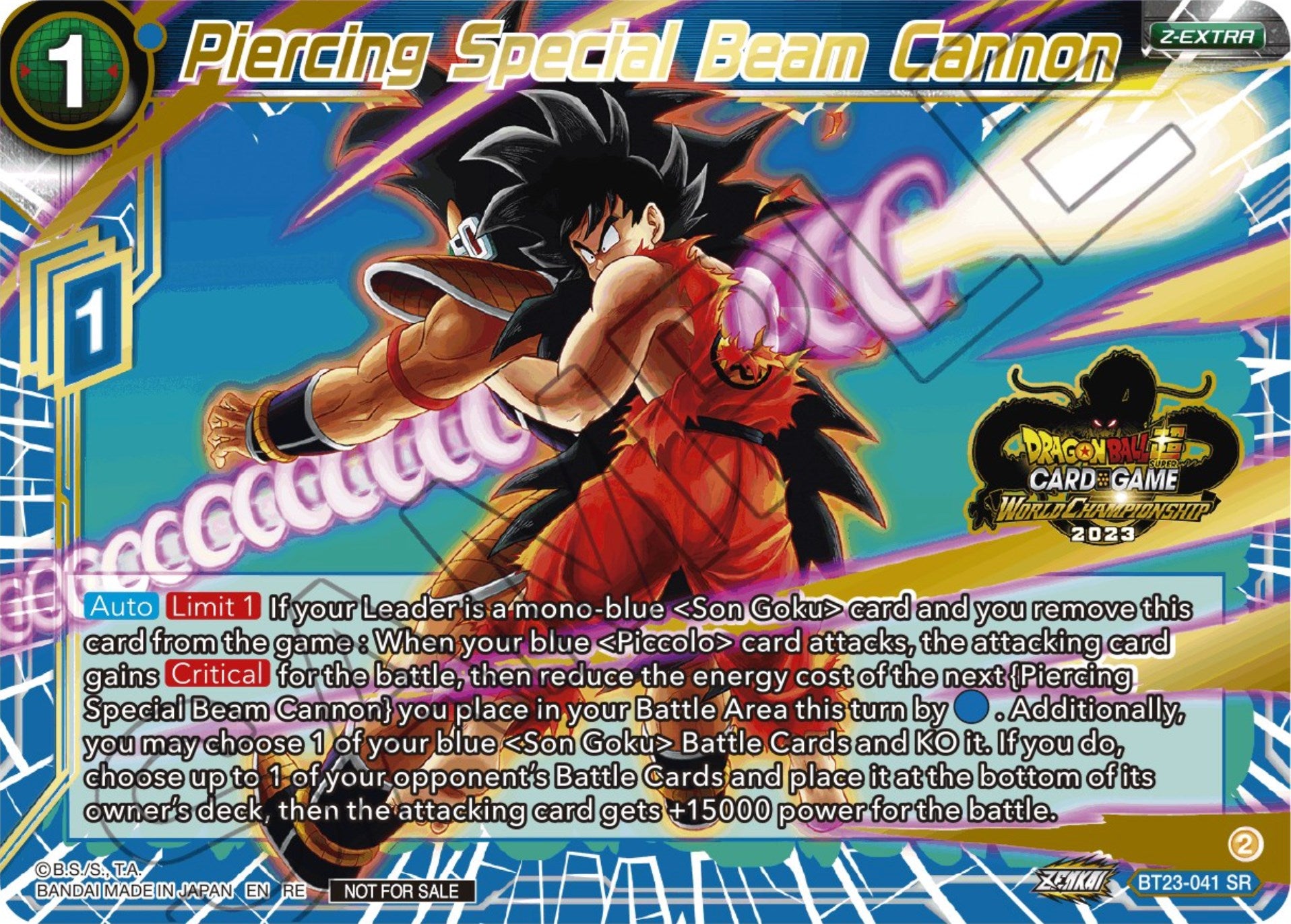 Piercing Special Beam Cannon (2023 World Championship Z-Extra Card Set) (BT23-041) [Tournament Promotion Cards] | Sanctuary Gaming