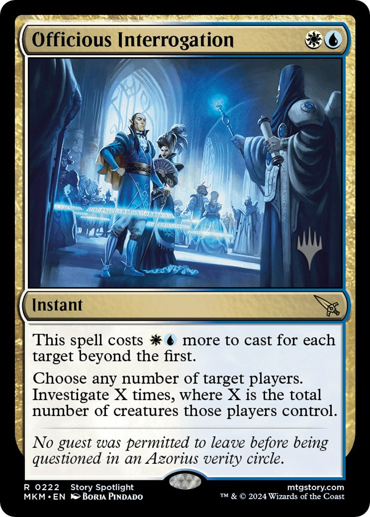 Officious Interrogation (Promo Pack) [Murders at Karlov Manor Promos] | Sanctuary Gaming