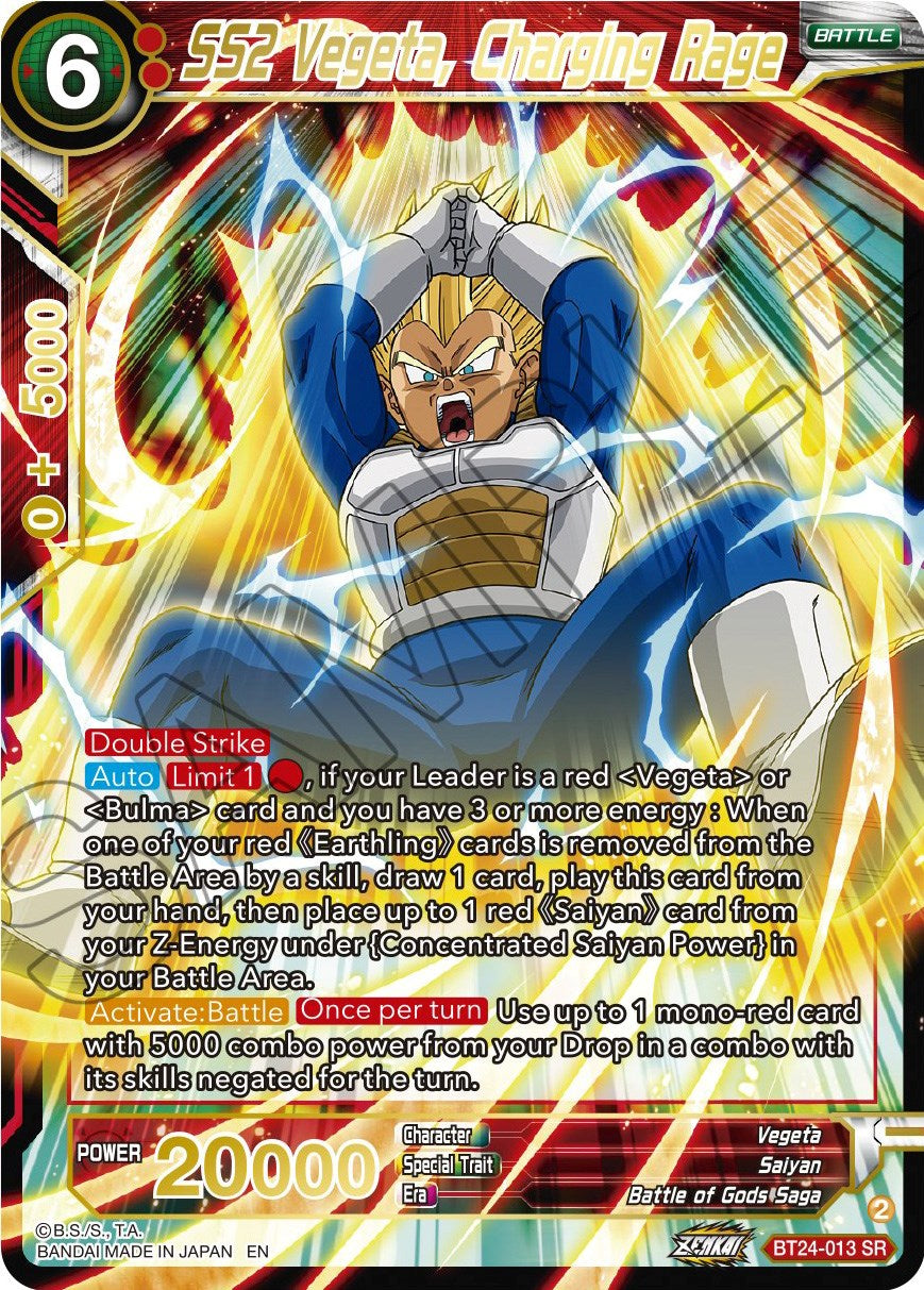 SS2 Vegeta, Charging Rage (BT24-013) [Beyond Generations] | Sanctuary Gaming