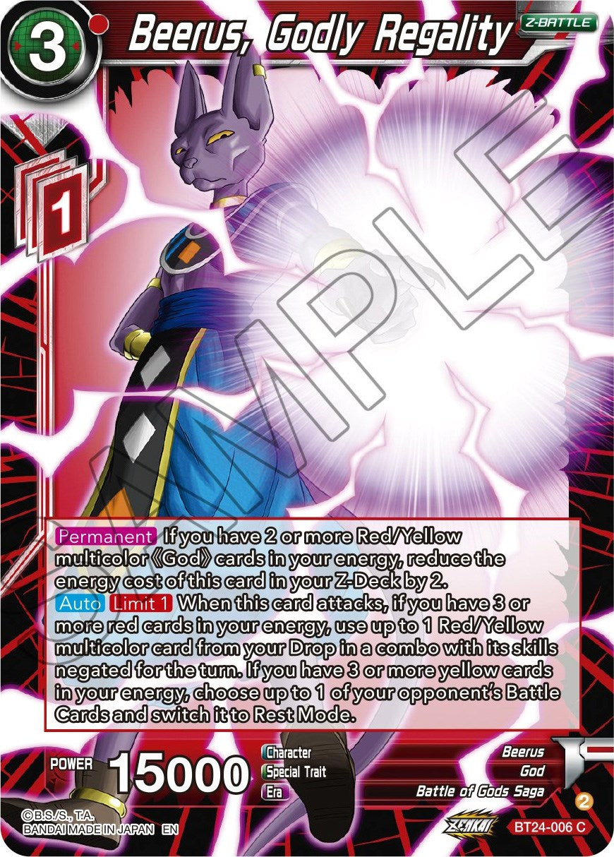 Beerus, Godly Regality (BT24-006) [Beyond Generations] | Sanctuary Gaming