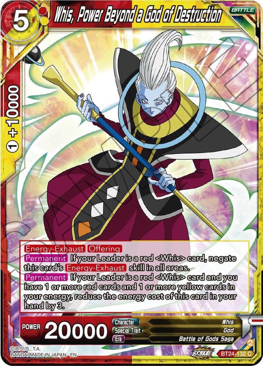 Whis, Power Beyond a God of Destruction (BT24-132) [Beyond Generations] | Sanctuary Gaming