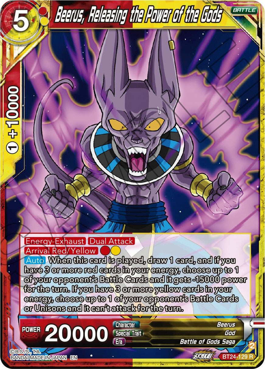 Beerus, Releasing the Power of the Gods (BT24-129) [Beyond Generations] | Sanctuary Gaming