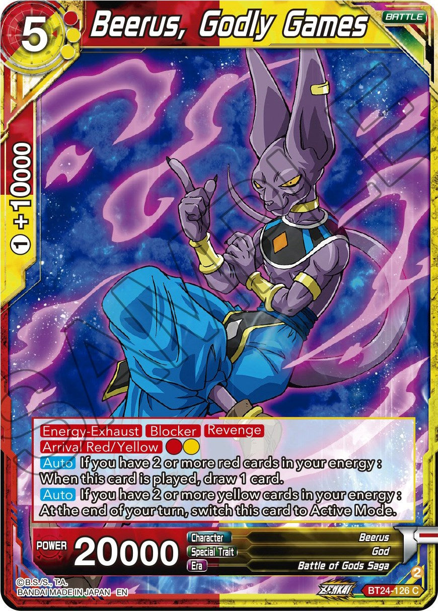 Beerus, Godly Games (BT24-126) [Beyond Generations] | Sanctuary Gaming