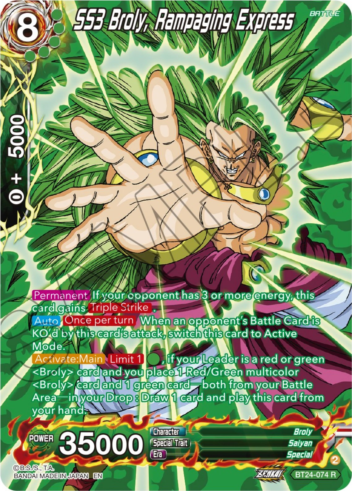 SS3 Broly, Rampaging Express (Collector Booster) (BT24-074) [Beyond Generations] | Sanctuary Gaming