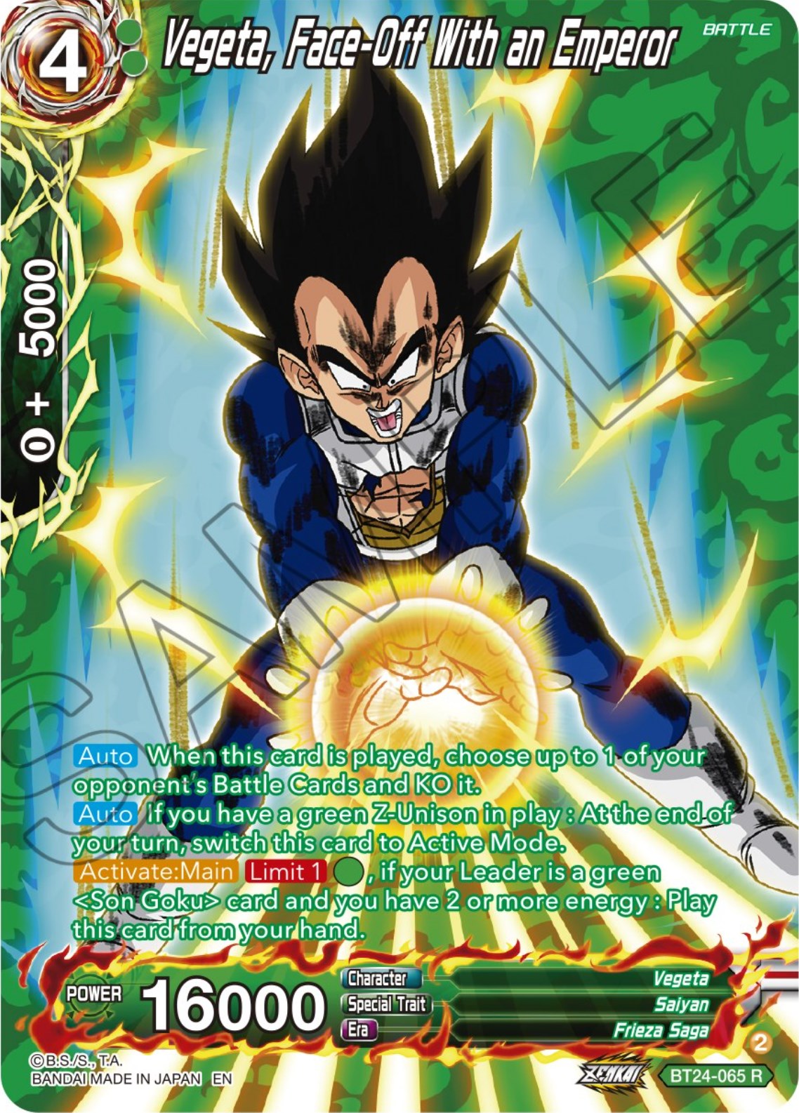 Vegeta, Face-Off With an Emperor (Collector Booster) (BT24-065) [Beyond Generations] | Sanctuary Gaming