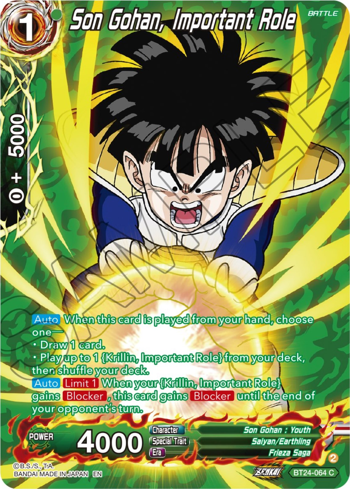 Son Gohan, Important Role (Collector Booster) (BT24-064) [Beyond Generations] | Sanctuary Gaming