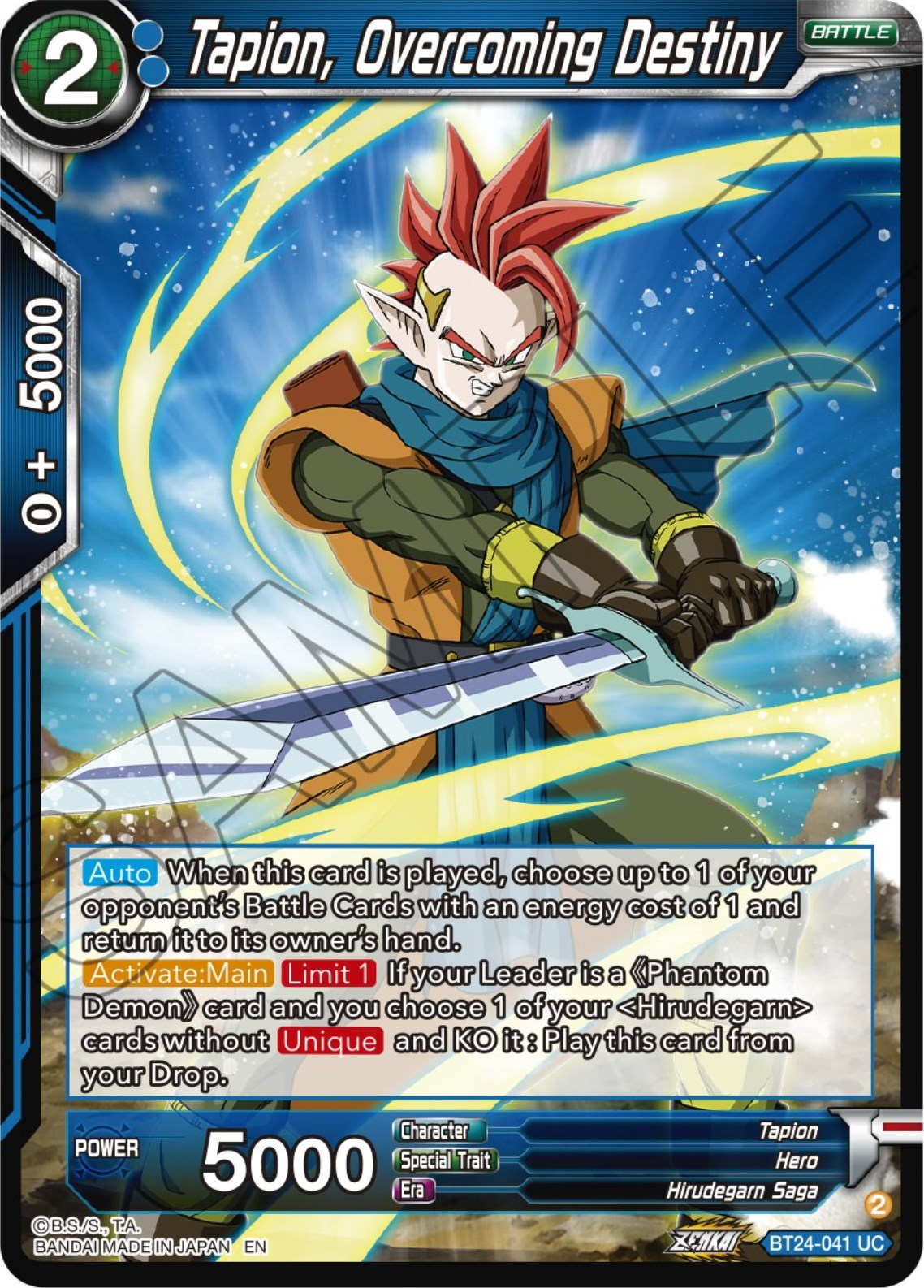 Tapion, Overcoming Destiny (BT24-041) [Beyond Generations] | Sanctuary Gaming