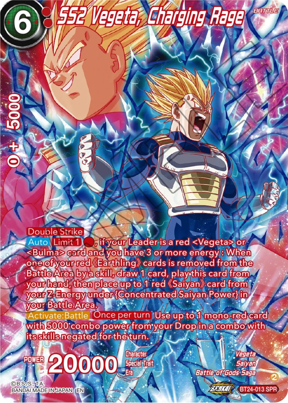 SS2 Vegeta, Charging Rage (SPR) (BT24-013) [Beyond Generations] | Sanctuary Gaming