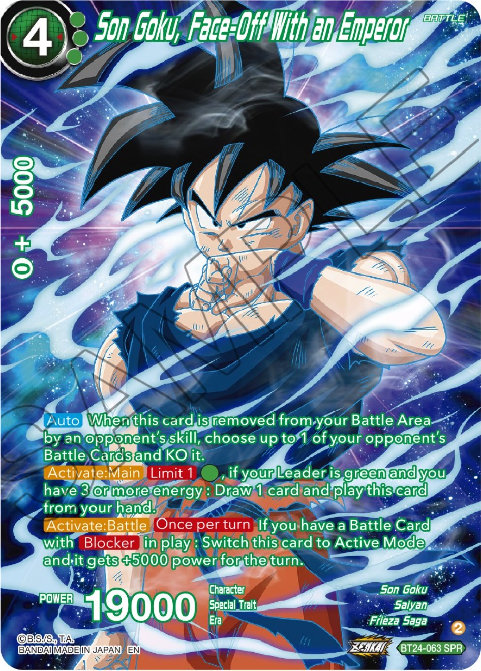 Son Goku, Face-Off With an Emperor (SPR) (BT24-063) [Beyond Generations] | Sanctuary Gaming