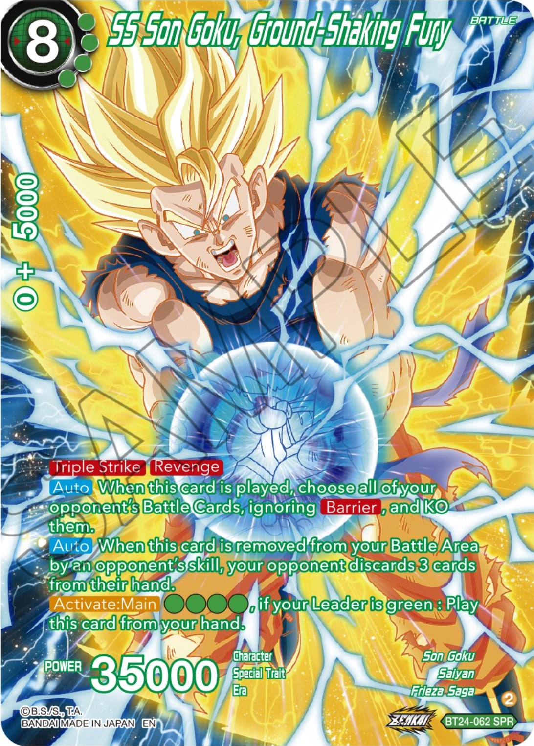SS Son Goku, Ground-Shaking Fury (SPR) (BT24-062) [Beyond Generations] | Sanctuary Gaming