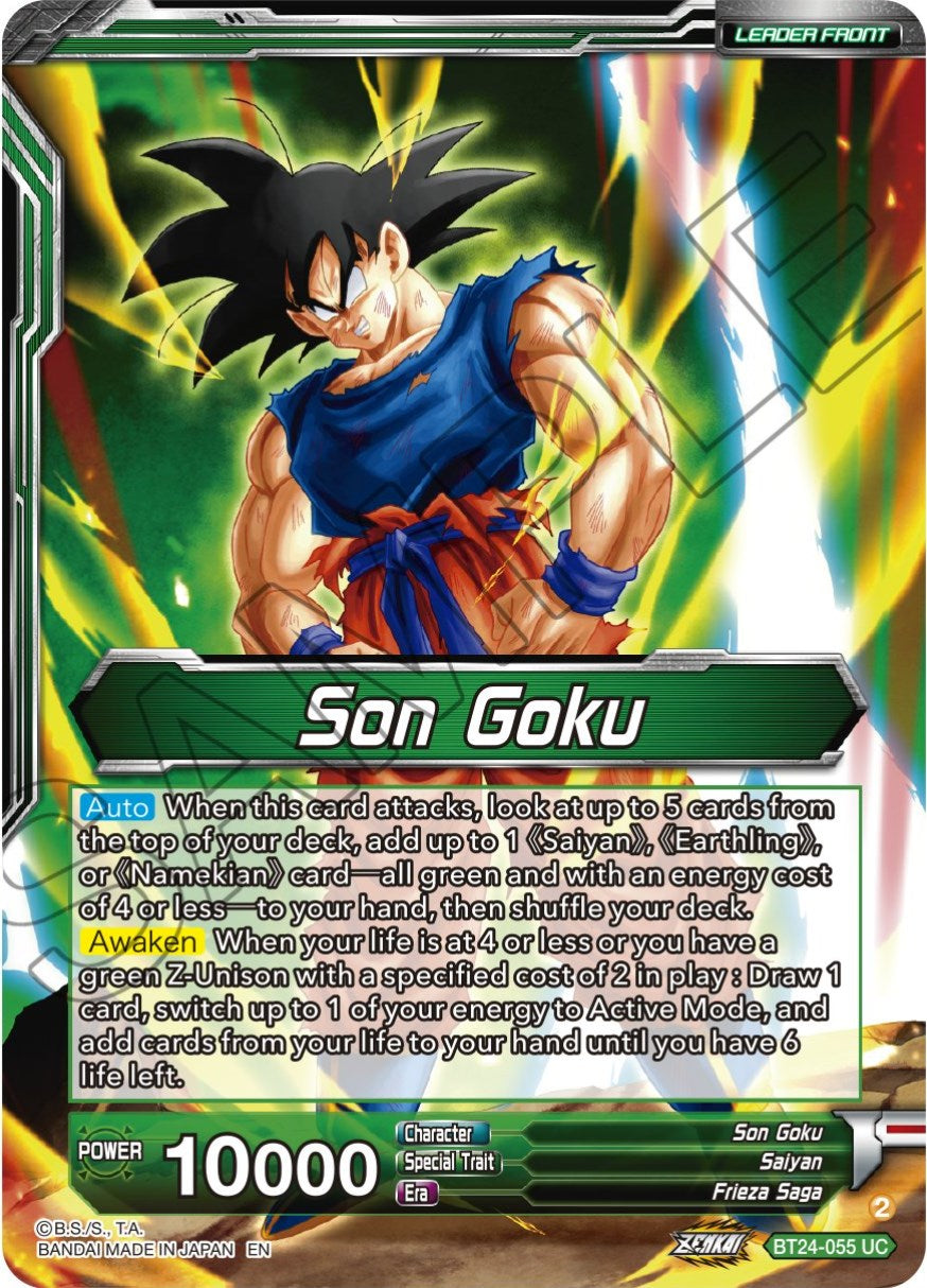 Son Goku // SS Son Goku, Beginning of a Legend (SLR) (BT24-055) [Beyond Generations] | Sanctuary Gaming