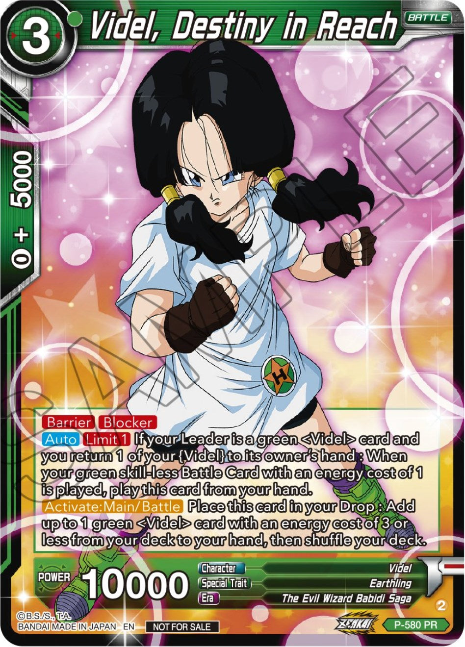 Videl, Destiny in Reach (Zenkai Series Tournament Pack Vol.7) (P-580) [Tournament Promotion Cards] | Sanctuary Gaming