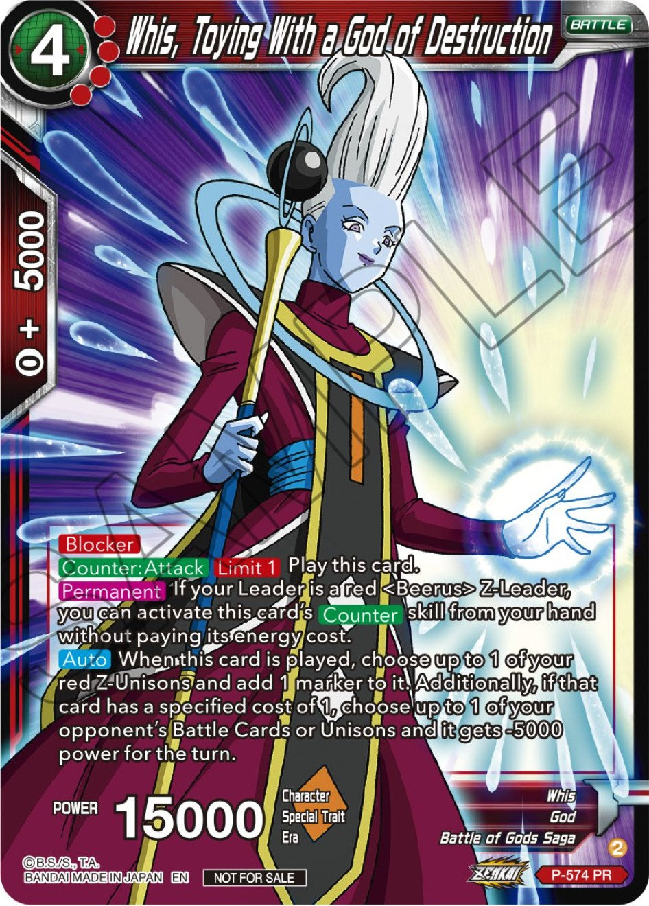 Whis, Toying With a God of Destruction (Zenkai Series Tournament Pack Vol.7) (P-574) [Tournament Promotion Cards] | Sanctuary Gaming