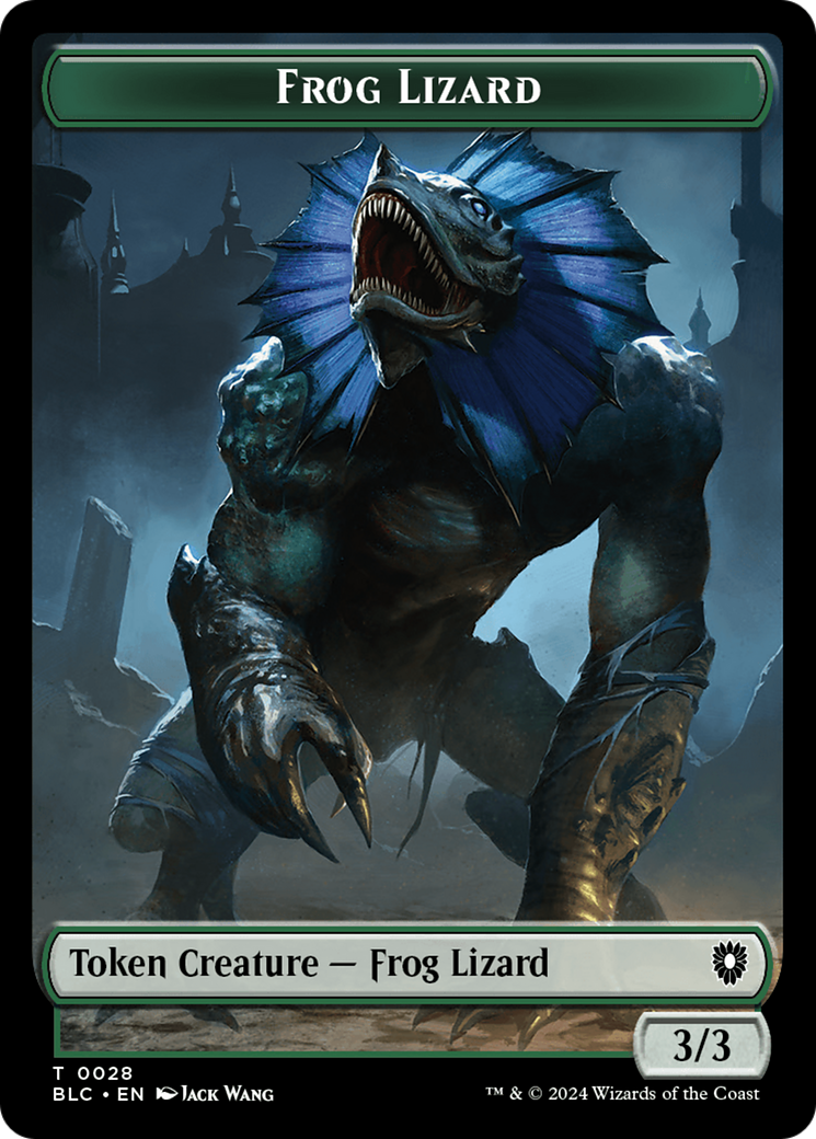 Storm Crow // Frog Lizard Double-Sided Token [Bloomburrow Commander Tokens] | Sanctuary Gaming