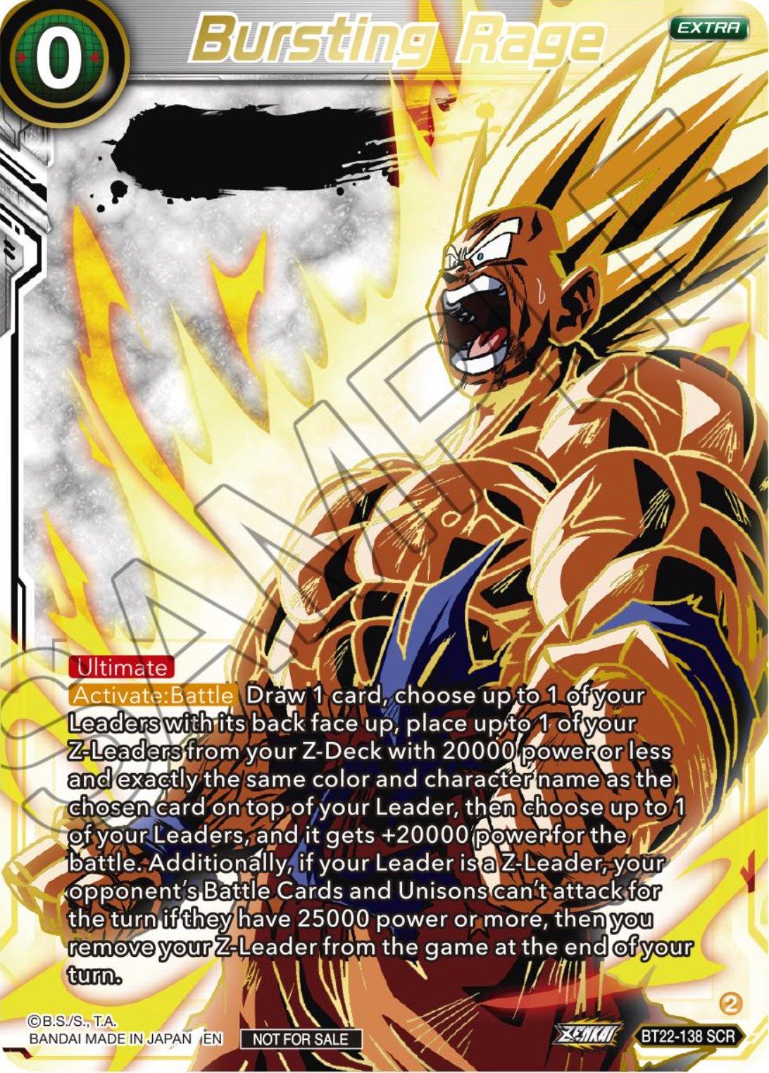 Bursting Rage (Serial Numbered) (BT22-138) [Tournament Promotion Cards] | Sanctuary Gaming