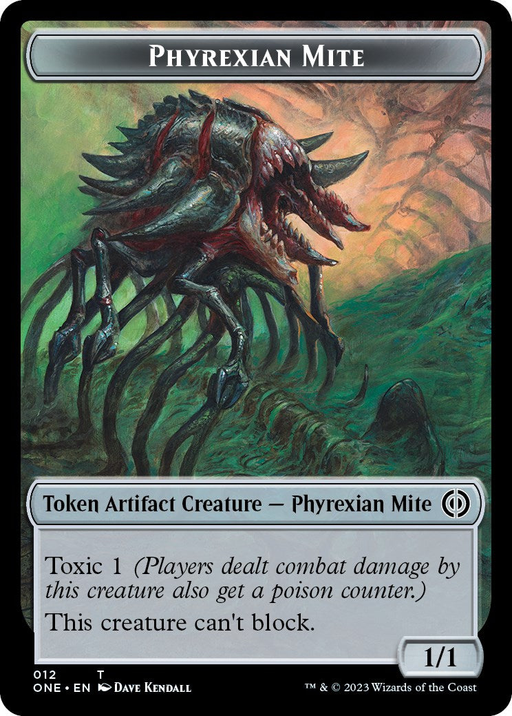Phyrexian Mite (012) // Phyrexian Beast Double-Sided Token [Phyrexia: All Will Be One Tokens] | Sanctuary Gaming