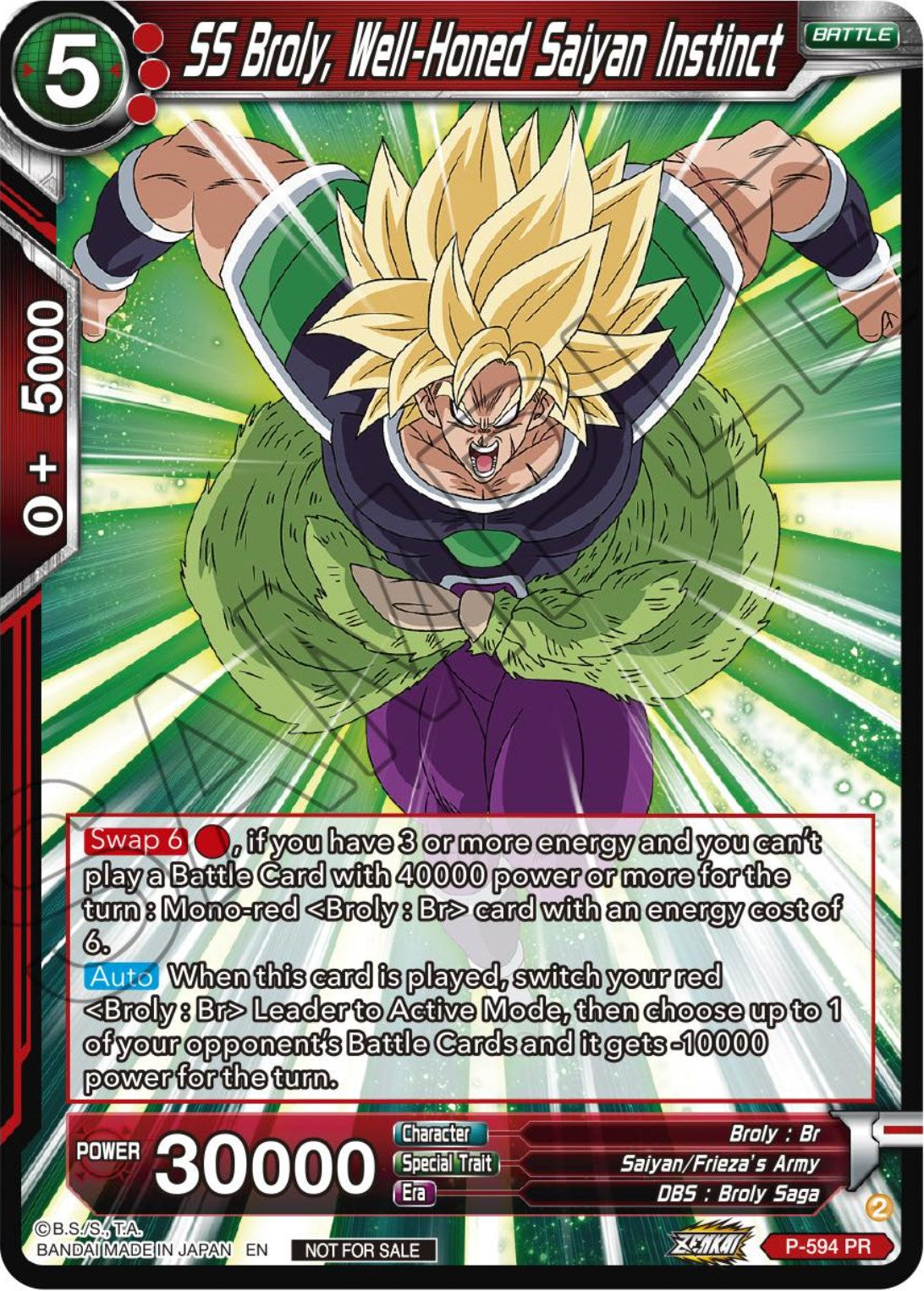 SS Broly, Well-Honed Saiyan Instinct (Deluxe Pack 2024 Vol.1) (P-594) [Promotion Cards] | Sanctuary Gaming