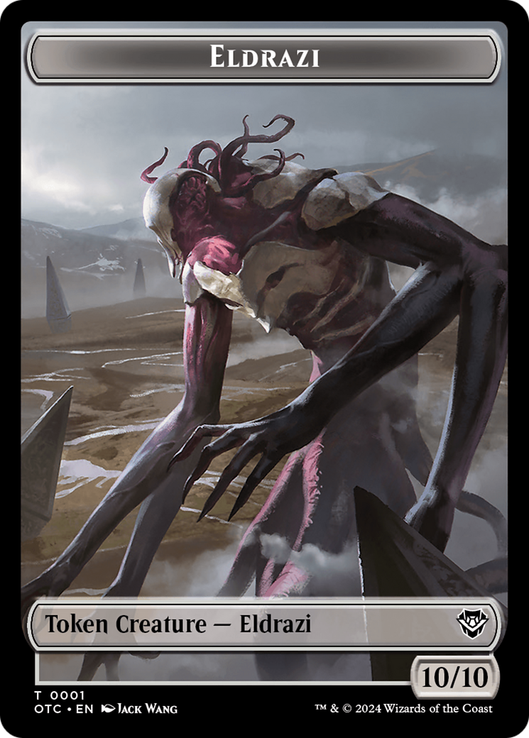 Eldrazi // Clue Double-Sided Token [Outlaws of Thunder Junction Commander Tokens] | Sanctuary Gaming