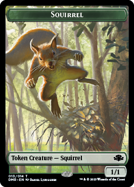 Elephant // Squirrel Double-Sided Token [Dominaria Remastered Tokens] | Sanctuary Gaming