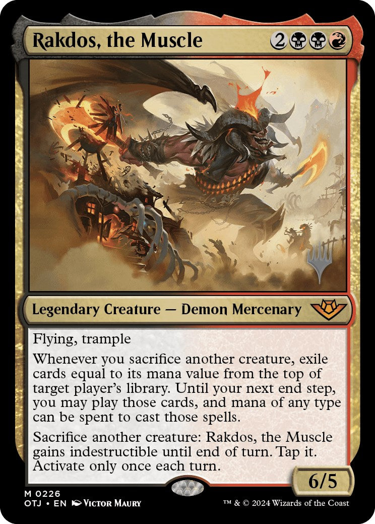 Rakdos, the Muscle (Promo Pack) [Outlaws of Thunder Junction Promos] | Sanctuary Gaming