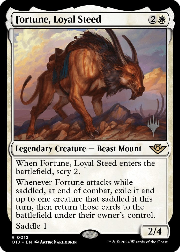 Fortune, Loyal Steed (Promo Pack) [Outlaws of Thunder Junction Promos] | Sanctuary Gaming