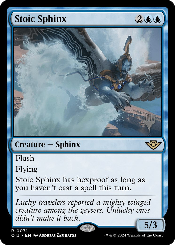 Stoic Sphinx (Promo Pack) [Outlaws of Thunder Junction Promos] | Sanctuary Gaming