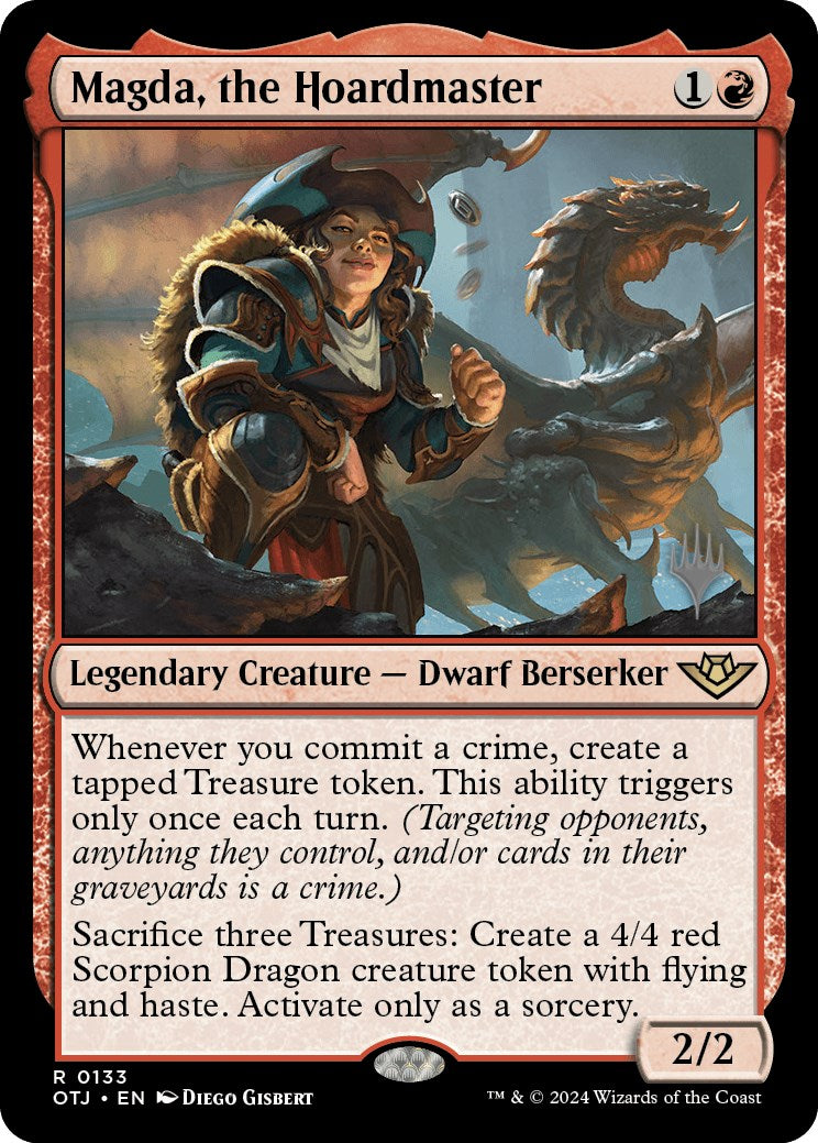 Magda, the Hoardmaster (Promo Pack) [Outlaws of Thunder Junction Promos] | Sanctuary Gaming