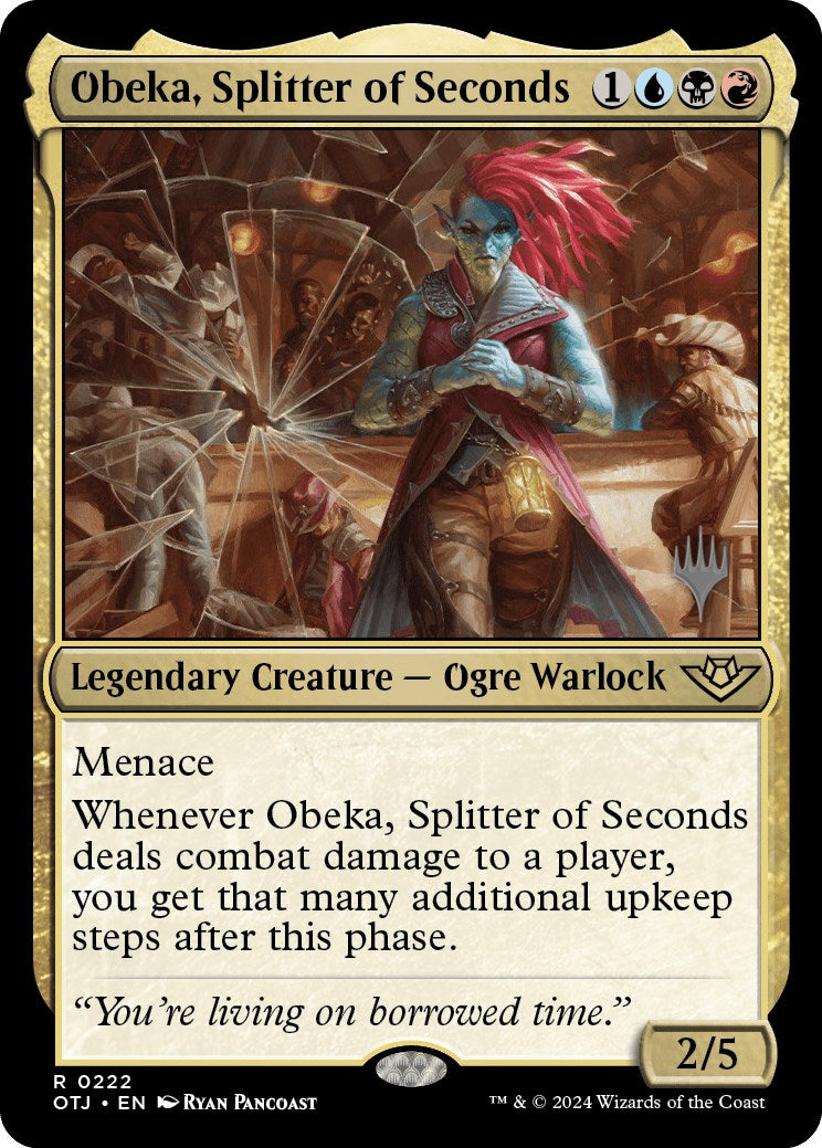 Obeka, Splitter of Seconds (Promo Pack) [Outlaws of Thunder Junction Promos] | Sanctuary Gaming