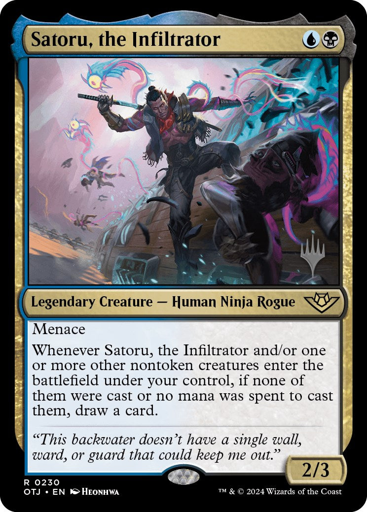 Satoru, the Infiltrator (Promo Pack) [Outlaws of Thunder Junction Promos] | Sanctuary Gaming