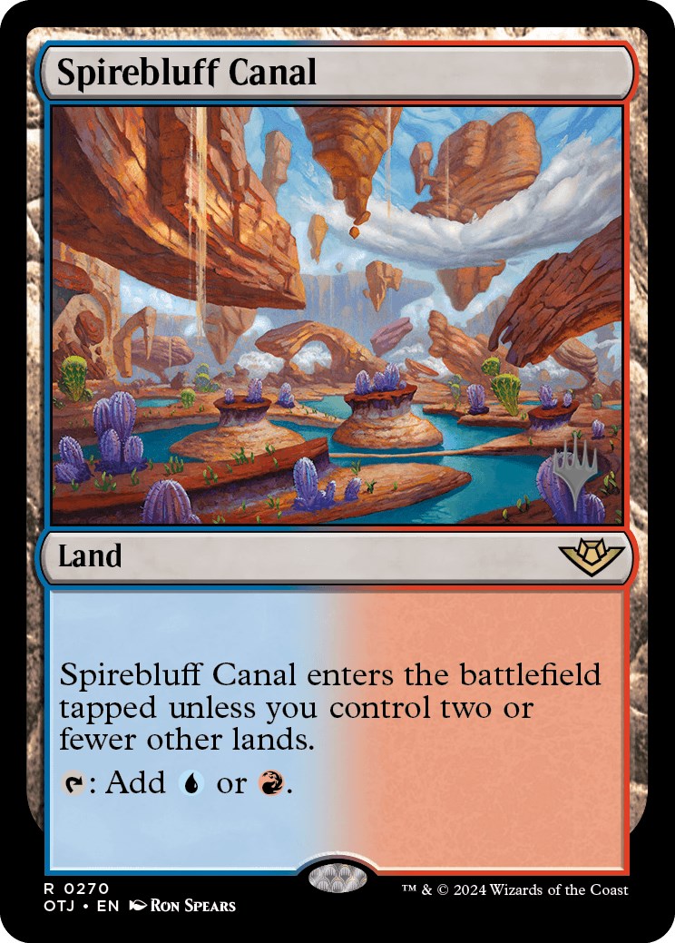 Spirebluff Canal (Promo Pack) [Outlaws of Thunder Junction Promos] | Sanctuary Gaming