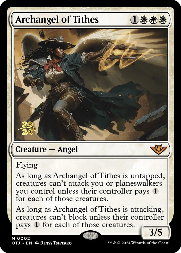 Archangel of Tithes [Outlaws of Thunder Junction Prerelease Promos] | Sanctuary Gaming