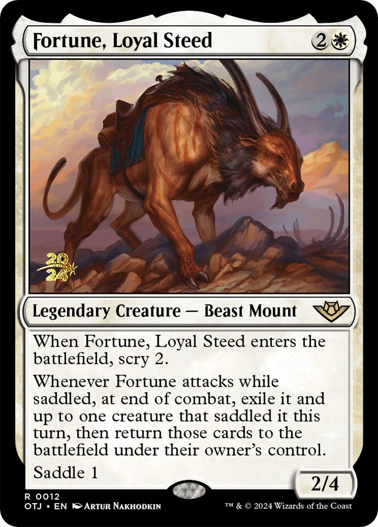 Fortune, Loyal Steed [Outlaws of Thunder Junction Prerelease Promos] | Sanctuary Gaming