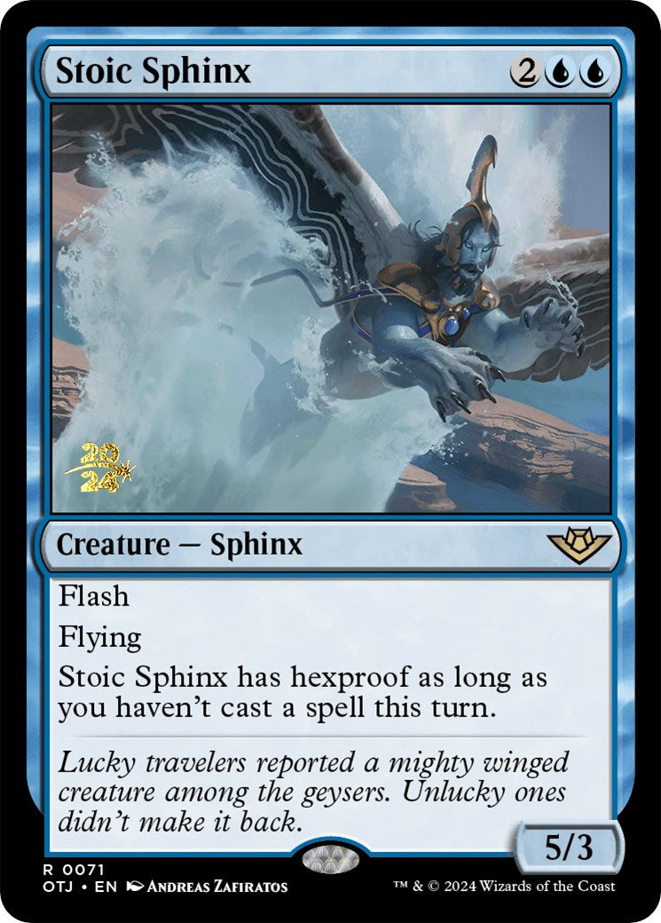 Stoic Sphinx [Outlaws of Thunder Junction Prerelease Promos] | Sanctuary Gaming