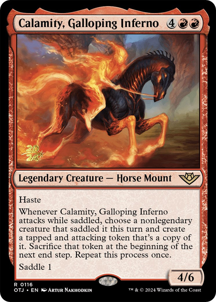 Calamity, Galloping Inferno [Outlaws of Thunder Junction Prerelease Promos] | Sanctuary Gaming